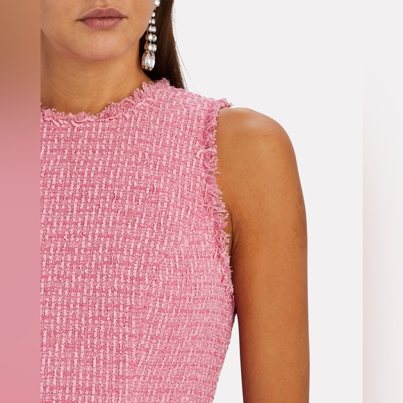 NWT Balmain Pink Sleeveless Tweed Dress - Picture 8 of 9